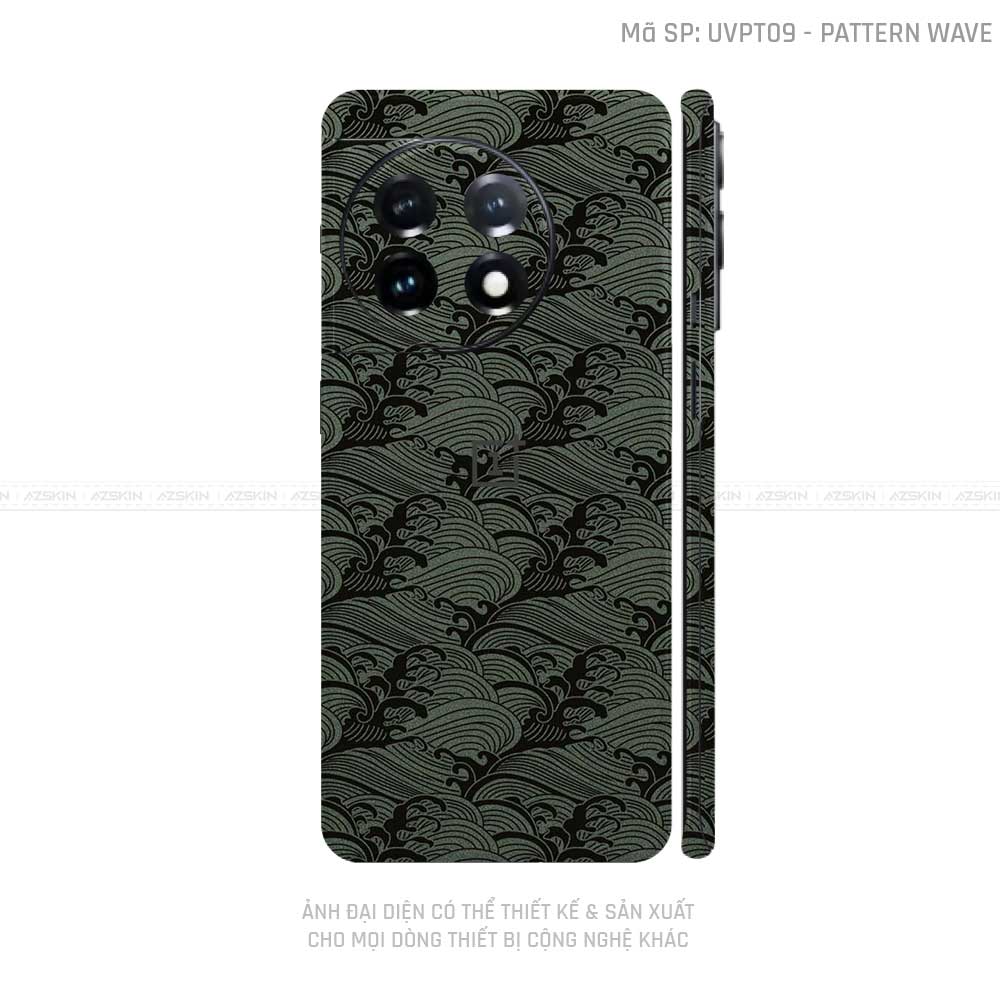 Dán Skin Oneplus Ace Series Vân Pattern Wave Xanh MIdnight | UVPT09