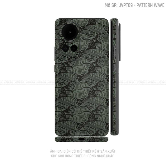 Dán Skin Điện Thoại OPPO Reno Series Vân Pattern Wave Midnight | UVPT09