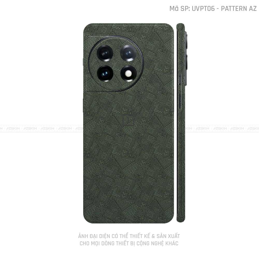 Dán Skin Oneplus Ace Series Vân Pattern AZ Xanh Midnight | UVPT06
