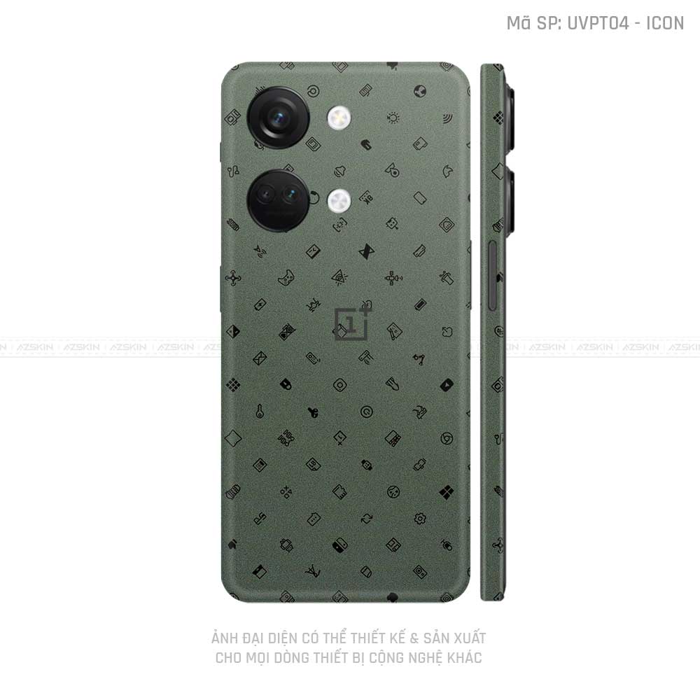 Dán Skin Oneplus Nord Series Vân Icon Xanh | UVPT04