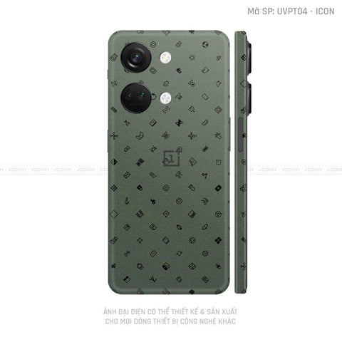 Dán Skin Oneplus Nord Series Vân Icon Xanh | UVPT04