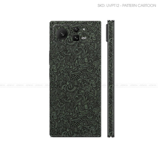 Dán Skin Điện Thoại Xiaomi Mix Fold Series Vân Nổi Cartoon Midnight | UVPT12