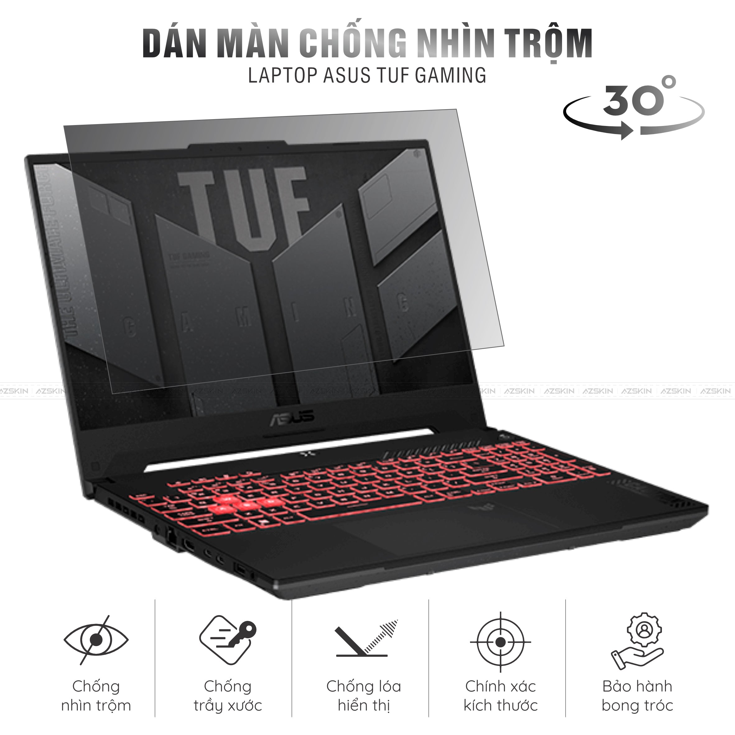 Miếng Dán Chống Nhìn Trộm Laptop Asus TUF Gaming