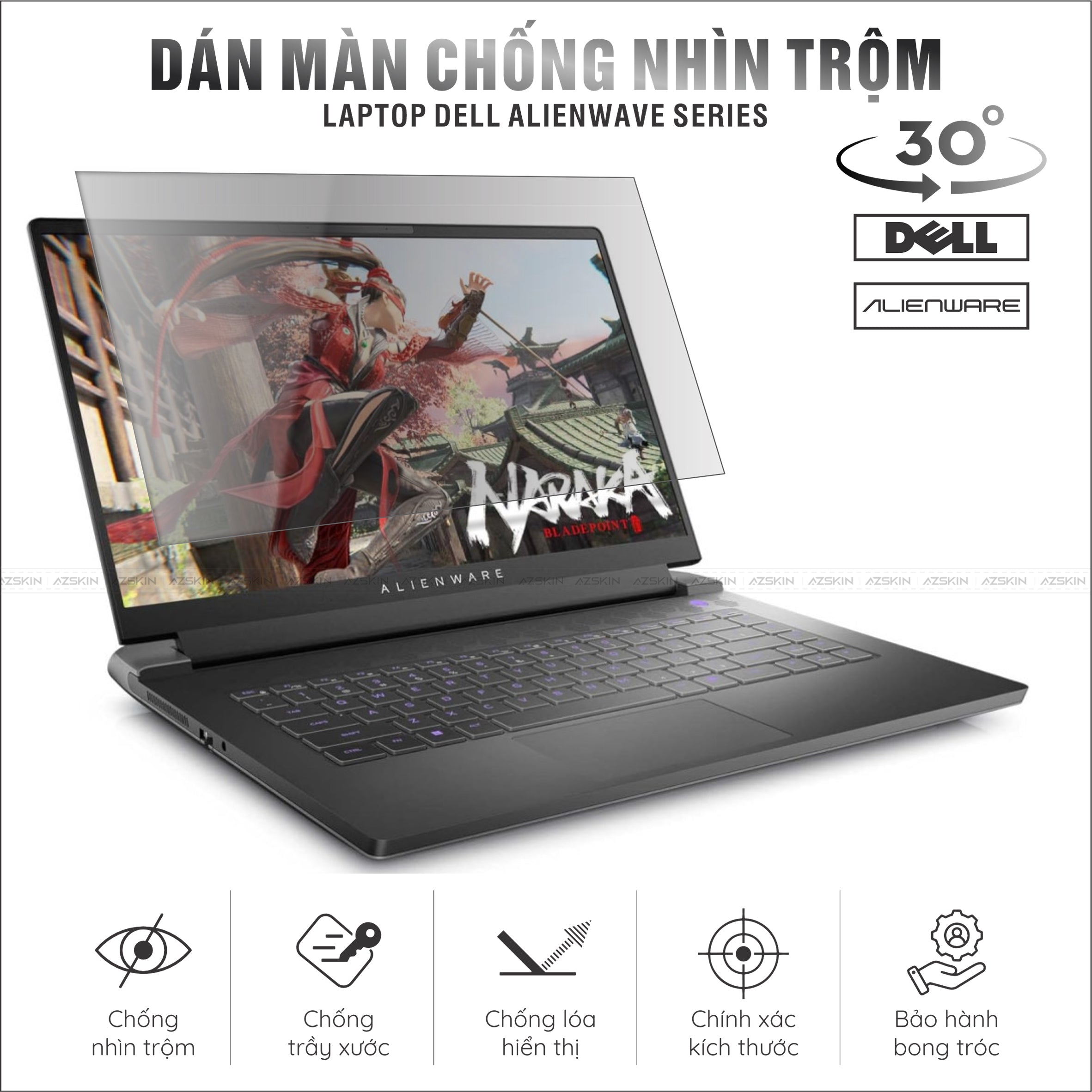 Miếng Dán Chống Nhìn Trộm Laptop Dell Alienware Series