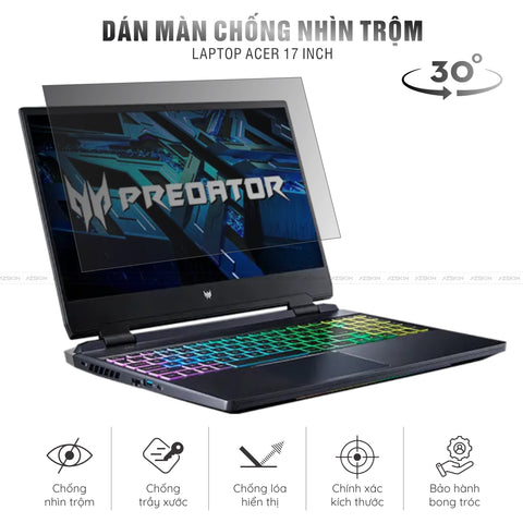 Miếng Dán Chống Nhìn Trộm Laptop Acer 17 inch
