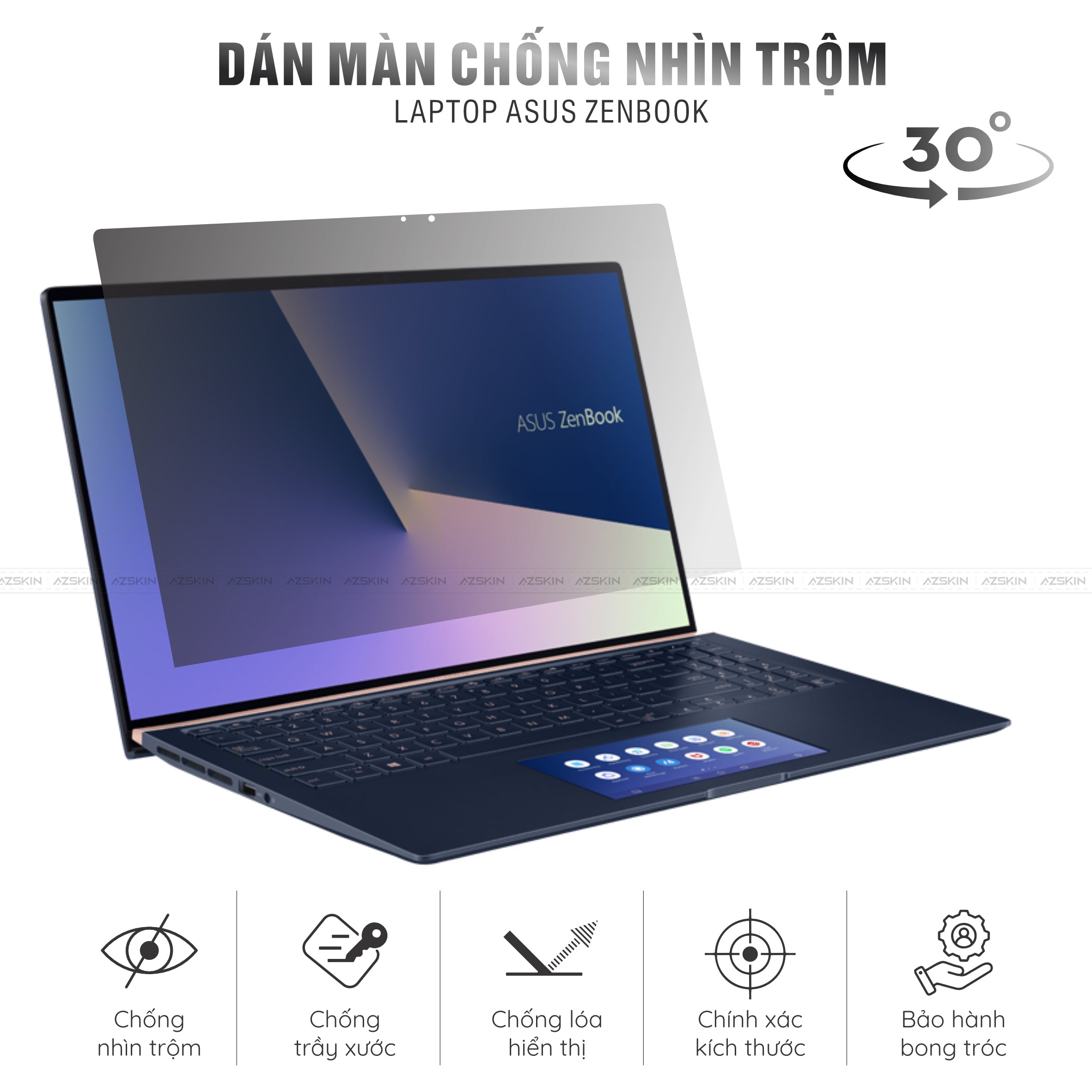 Miếng Dán Chống Nhìn Trộm Laptop Asus Zenbook