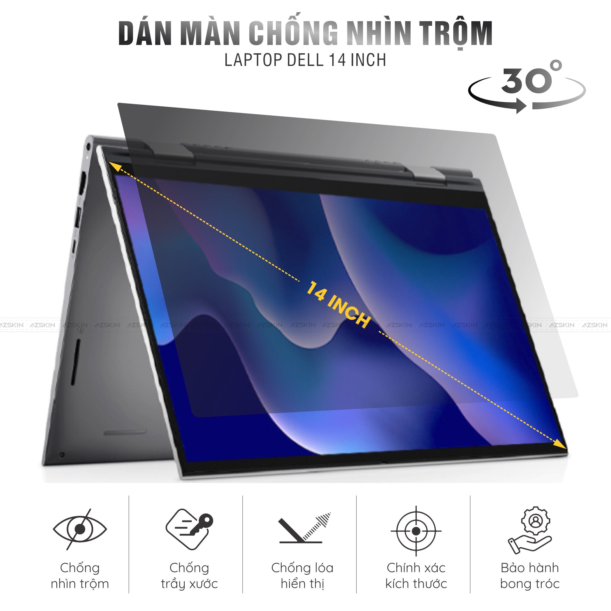 Miếng Dán Chống Nhìn Trộm Laptop Dell