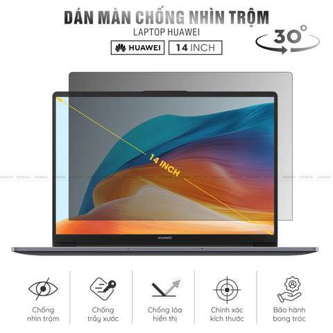 Miếng Dán Chống Nhìn Trộm Laptop Huawei Matebook 14 inch