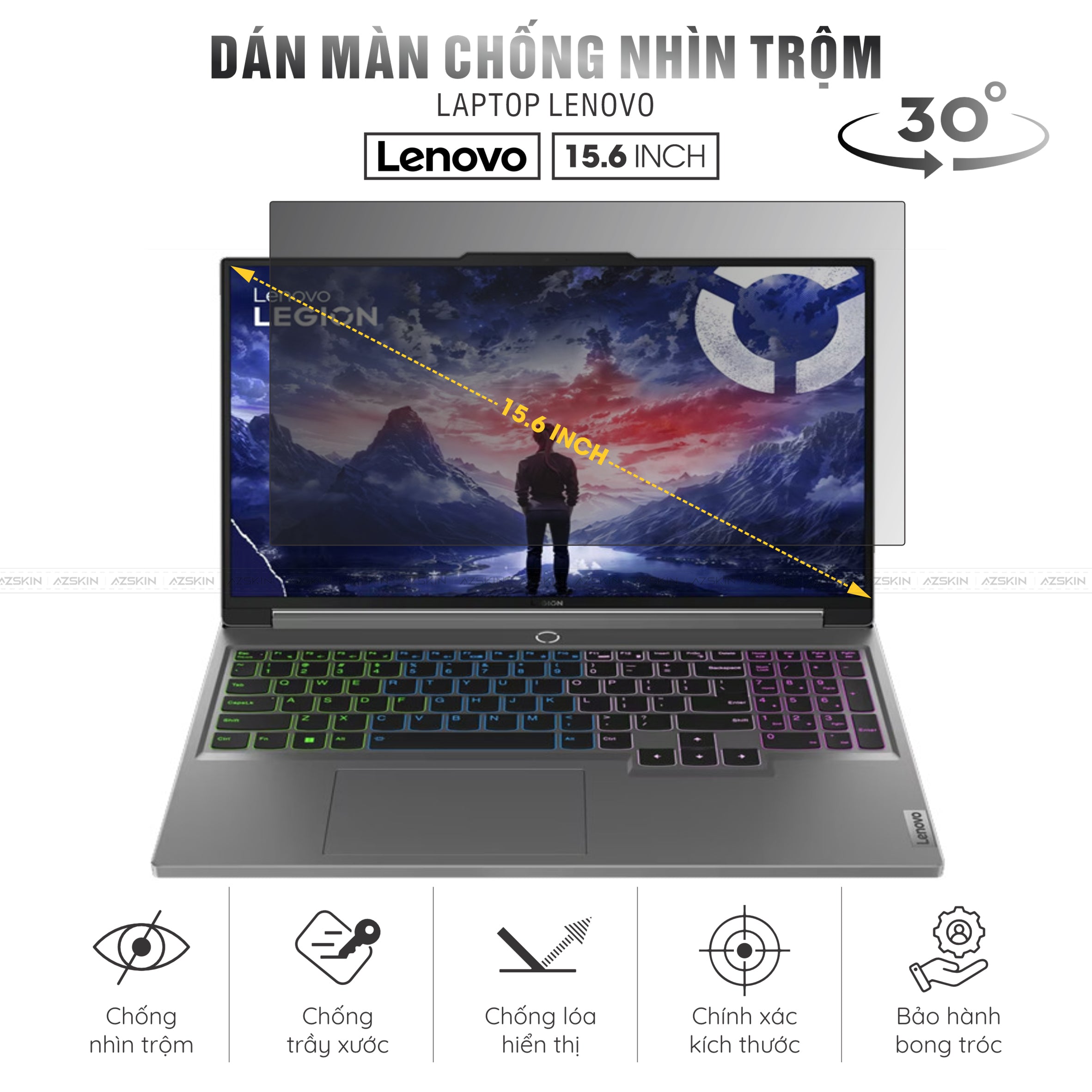 Miếng Dán Chống Nhìn Trộm Laptop Lenovo 15.6 inch