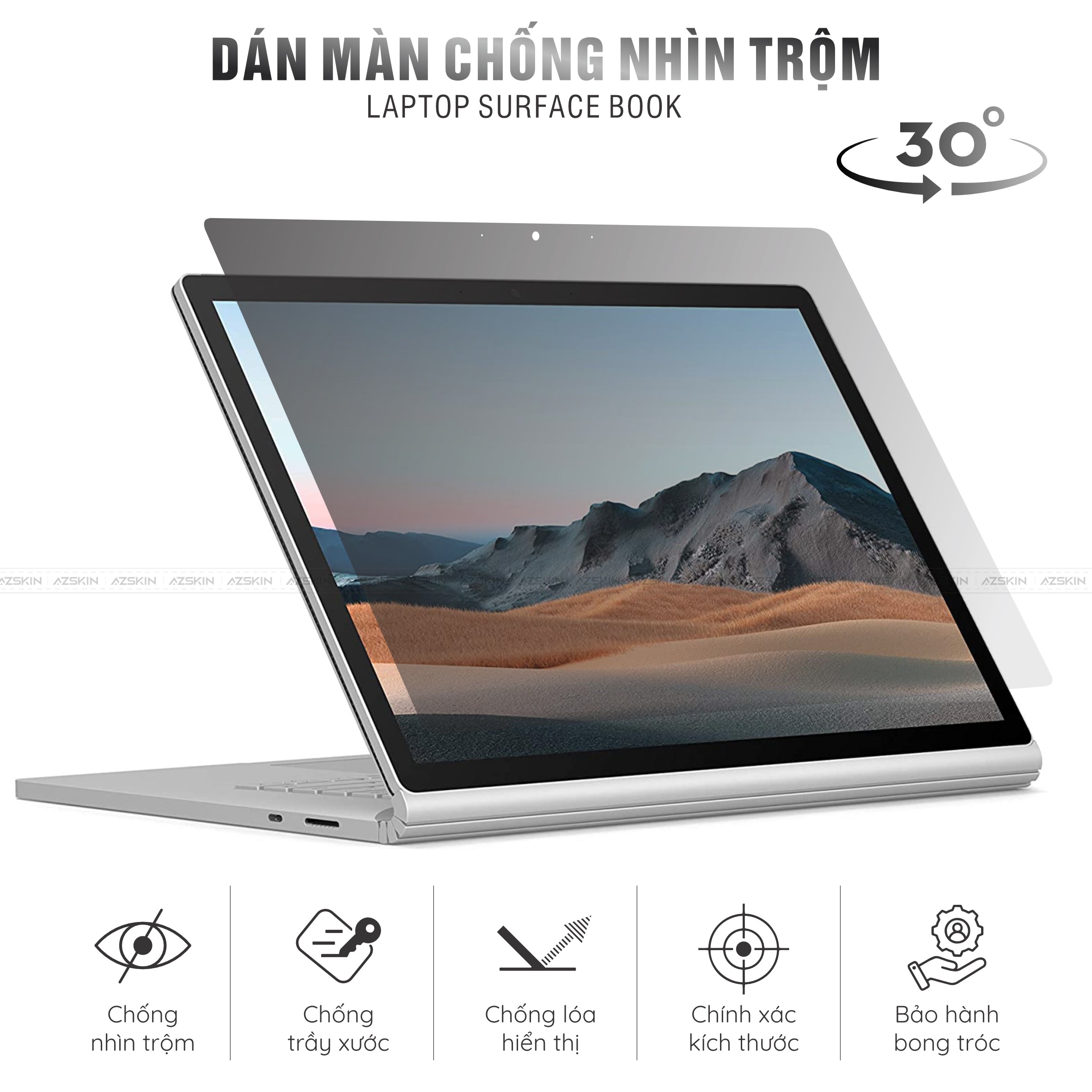 Miếng Dán Chống Nhìn Trộm Laptop Surface Book