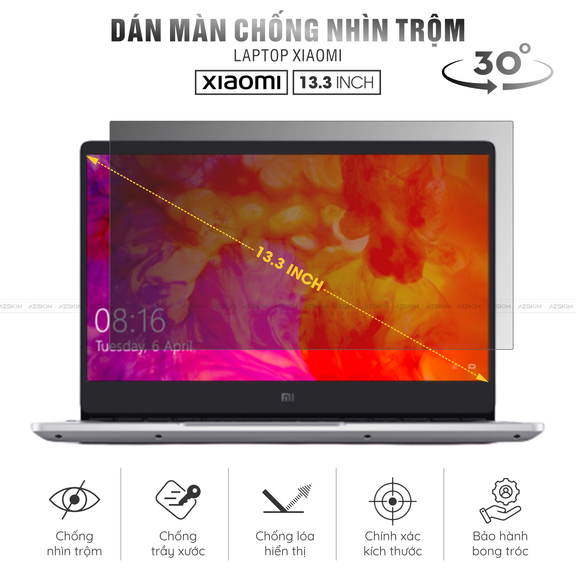 Miếng Dán Chống Nhìn Trộm Laptop Xiaomi 13.3. inch