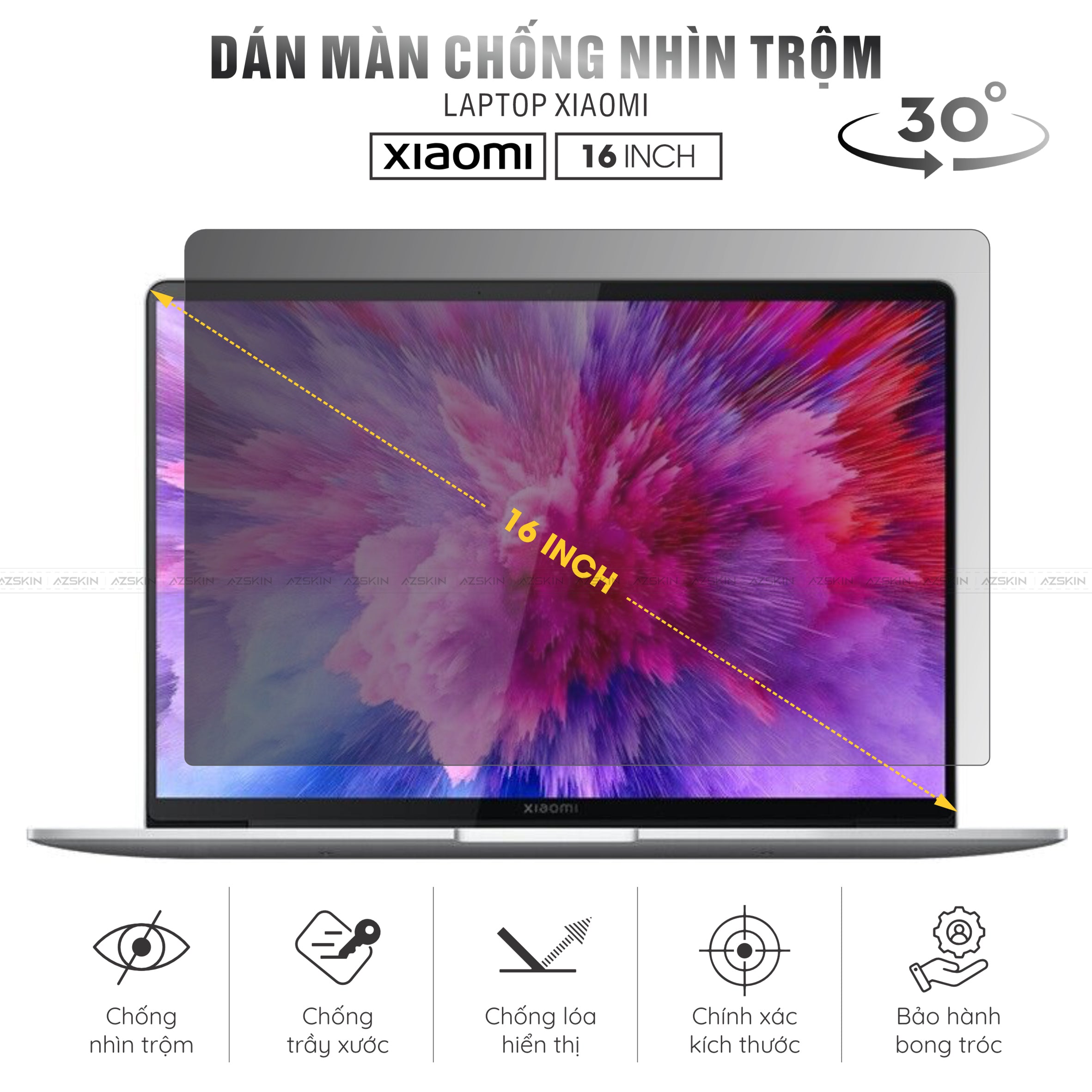 Miếng Dán Chống Nhìn Trộm Laptop Xiaomi 16 inch