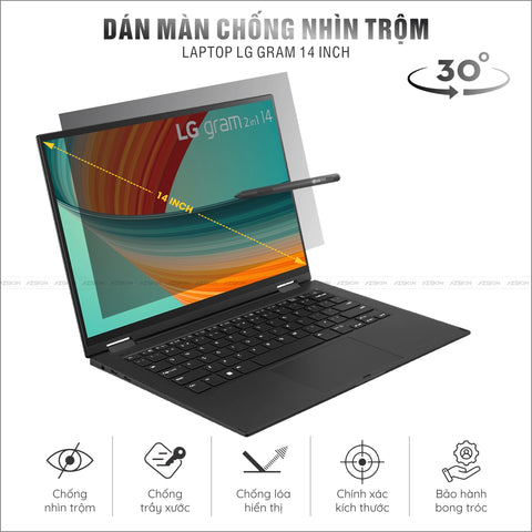 Miếng Dán Chống Nhìn Trộm Laptop LG Gram 14 inch