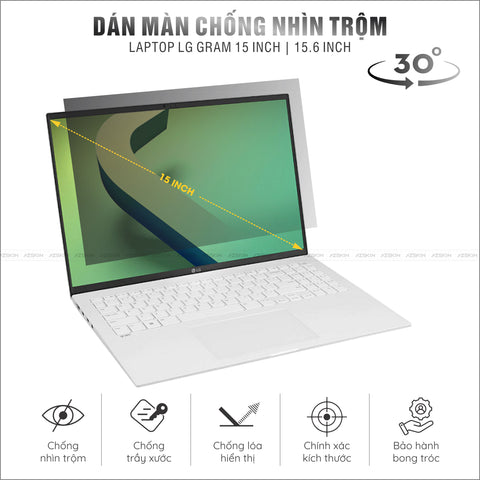 Miếng Dán Chống Nhìn Trộm Laptop LG Gram 15 inch