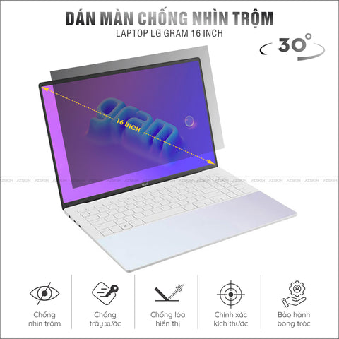 Miếng Dán Chống Nhìn Trộm Laptop LG Gram 16 inch
