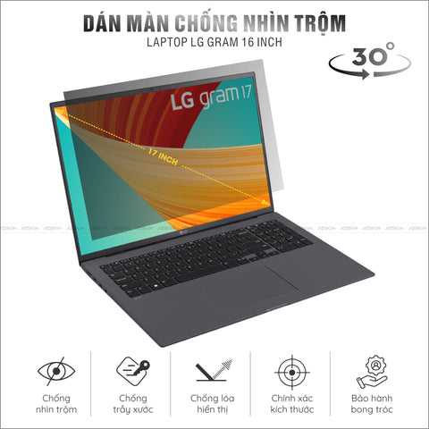 Miếng Dán Chống Nhìn Trộm Laptop LG Gram 17 inch