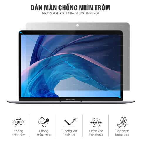 Miếng Dán Chống Nhìn Trộm Macbook Air 13 inch 2018, 2019, 2020