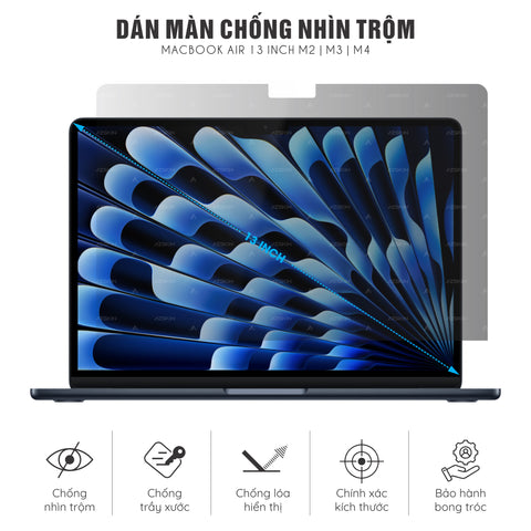Miếng Dán Chống Nhìn Trộm Macbook Air 13 inch M2, M3, M4