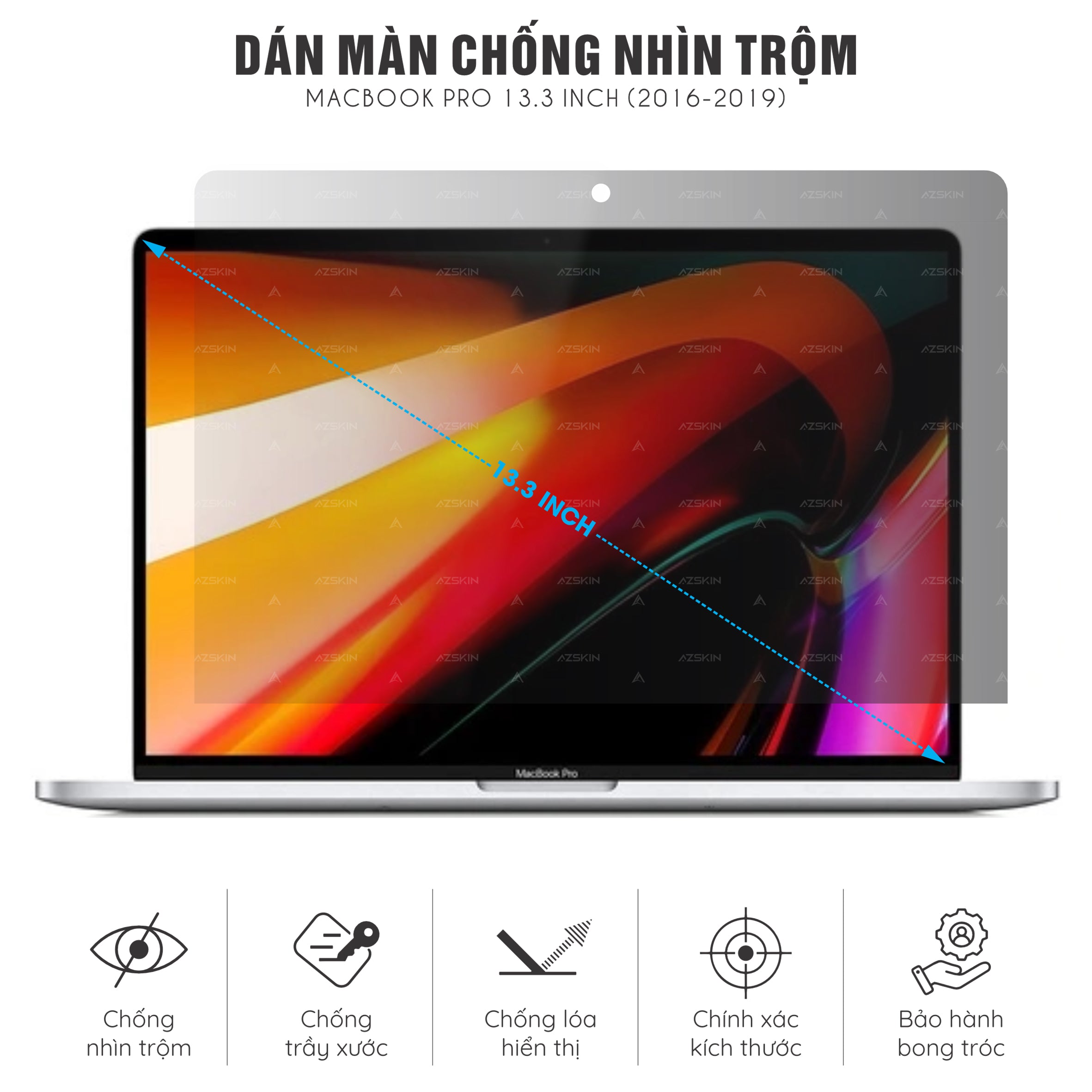 Miếng Dán Chống Nhìn Trộm Macbook Pro 13 inch