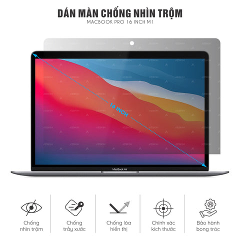 Miếng Dán Chống Nhìn Trộm Macbook Pro M2 | M3 | M4