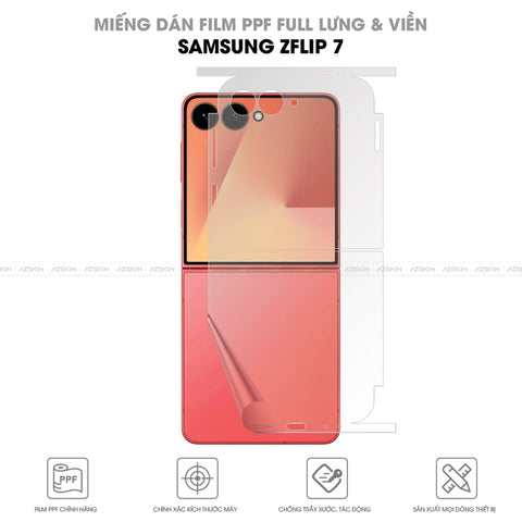 Miếng Dán PPF Samsung Galaxy Z Flip 7 Full Lưng Viền