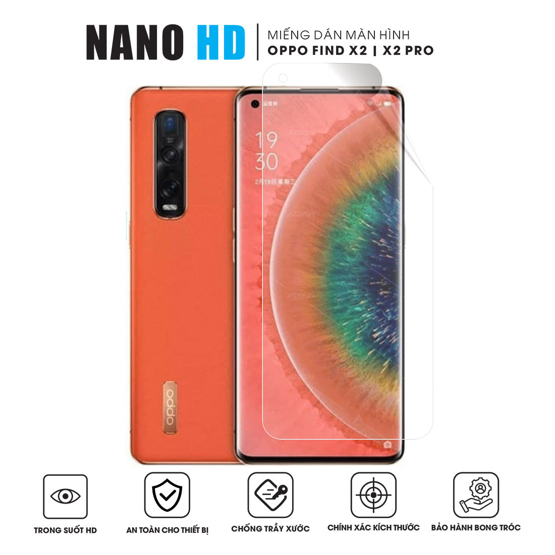 Miếng dán màn hình Nano HD Miếng Dán Màn Hình OPPO Find X2 Pro | Neo | Lite