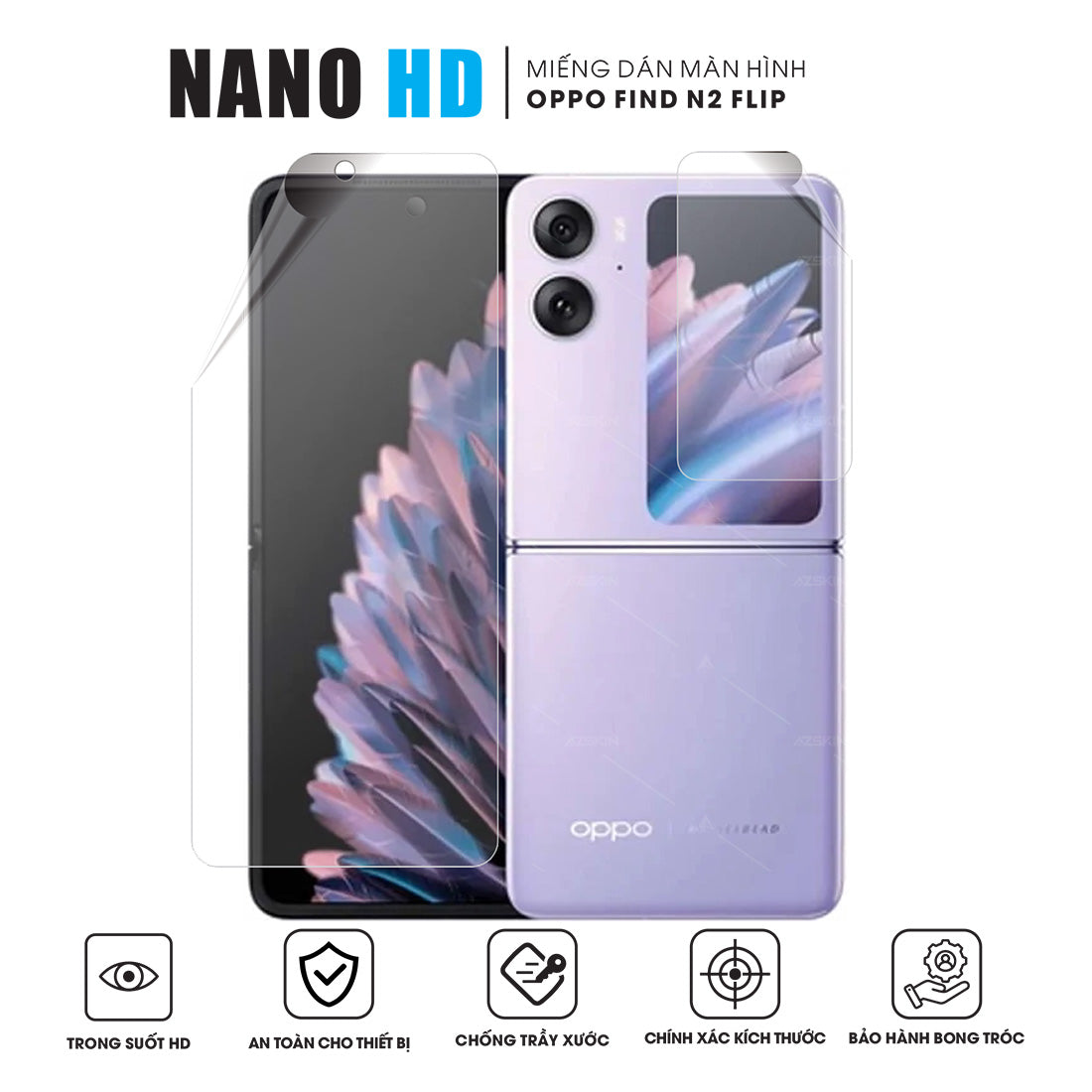 Miếng dán màn hình điện thoại OPPO Find N2 Flip Nano HD