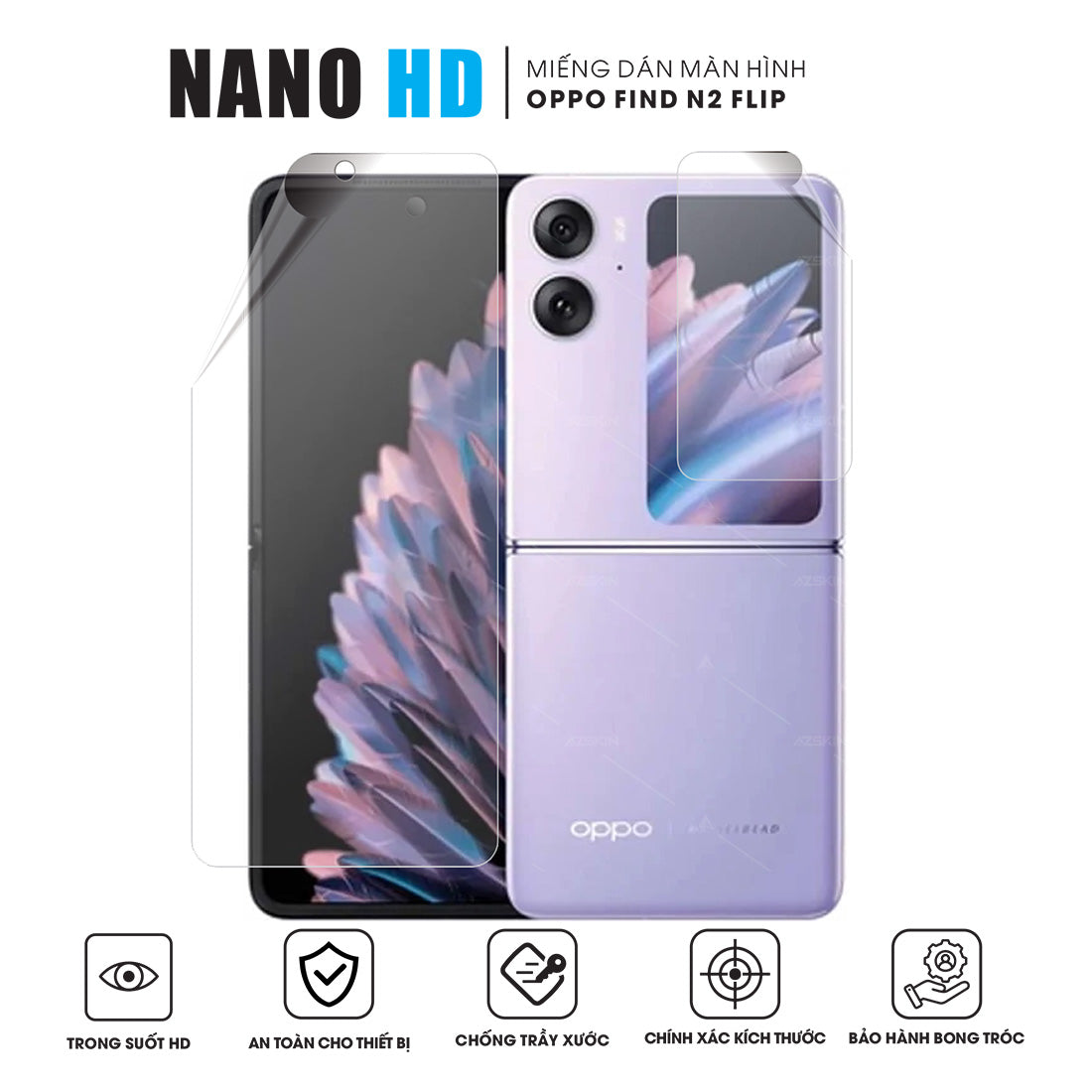 Miếng dán màn hình điện thoại OPPO Find N2 Flip Nano HD