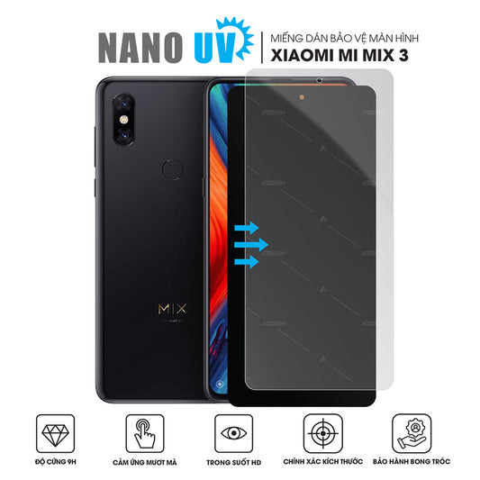 Miếng Dán Màn Hình Nano UV Xiaomi Mi Mix 3