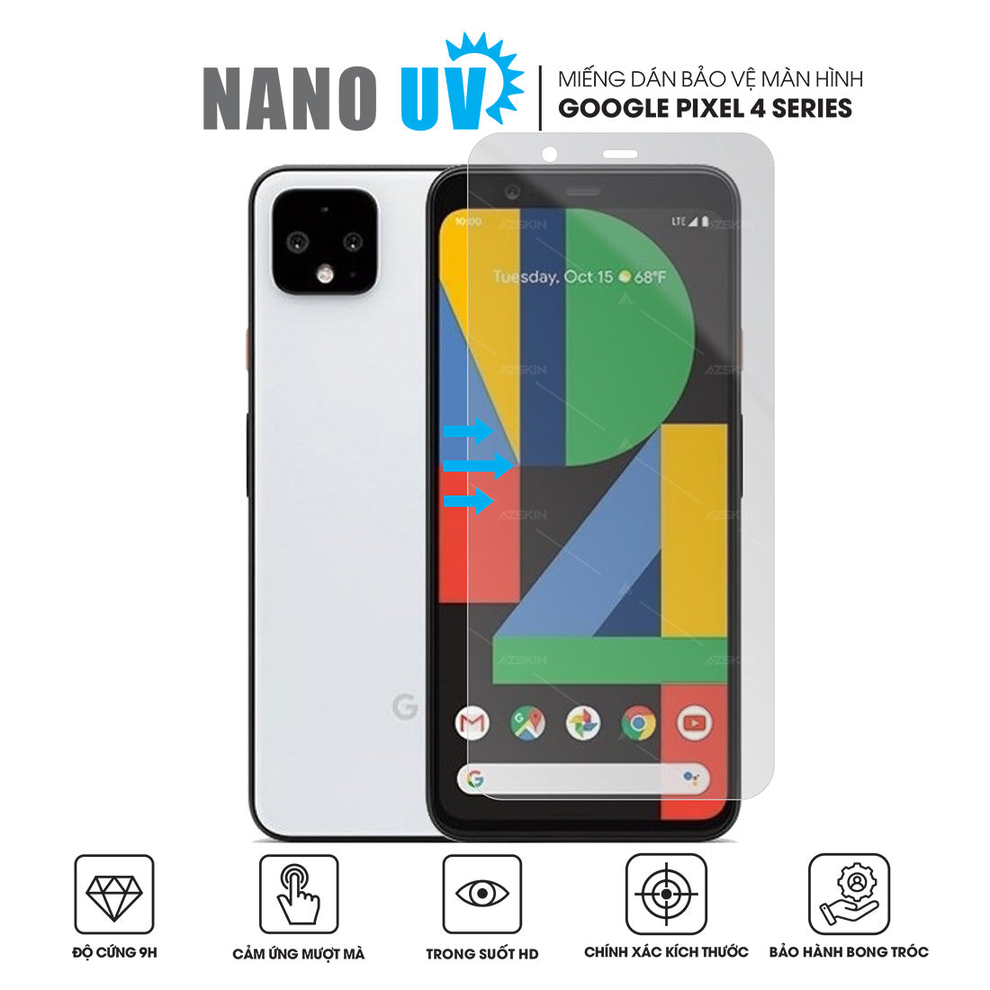 Miếng dán màn hình điện thoại Google Pixel 4 Nano UV