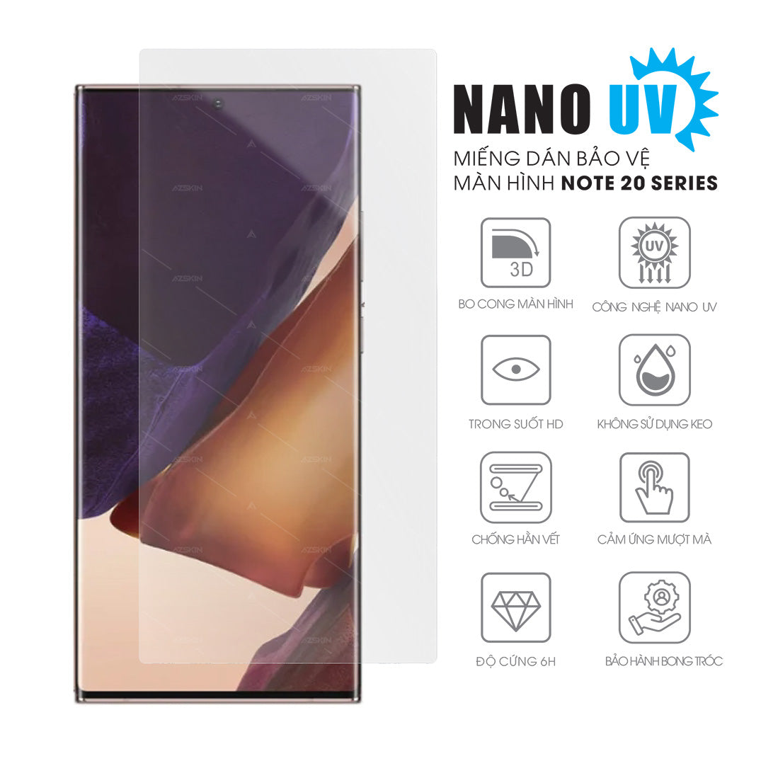 Miếng dán màn hình Nano UV cho Note 20 Plus và Note 20 Ultra