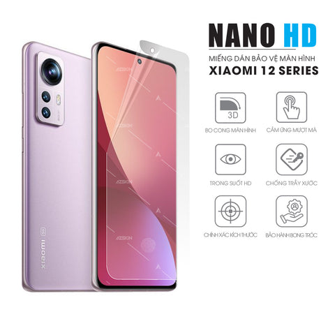Miếng dán màn hình Nano HD cho Xiaomi 12 / Xiaomi 12 Pro / Xiaomi 12 Lite