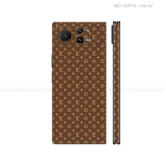 Dán Skin Điện Thoại Xiaomi Mix Fold Series Vân Nổi LV Nâu | UVPT16