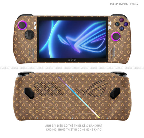 Dán Skin Máy Chơi Game Asus ROG Vân Pattern LV Nâu | UVPT16