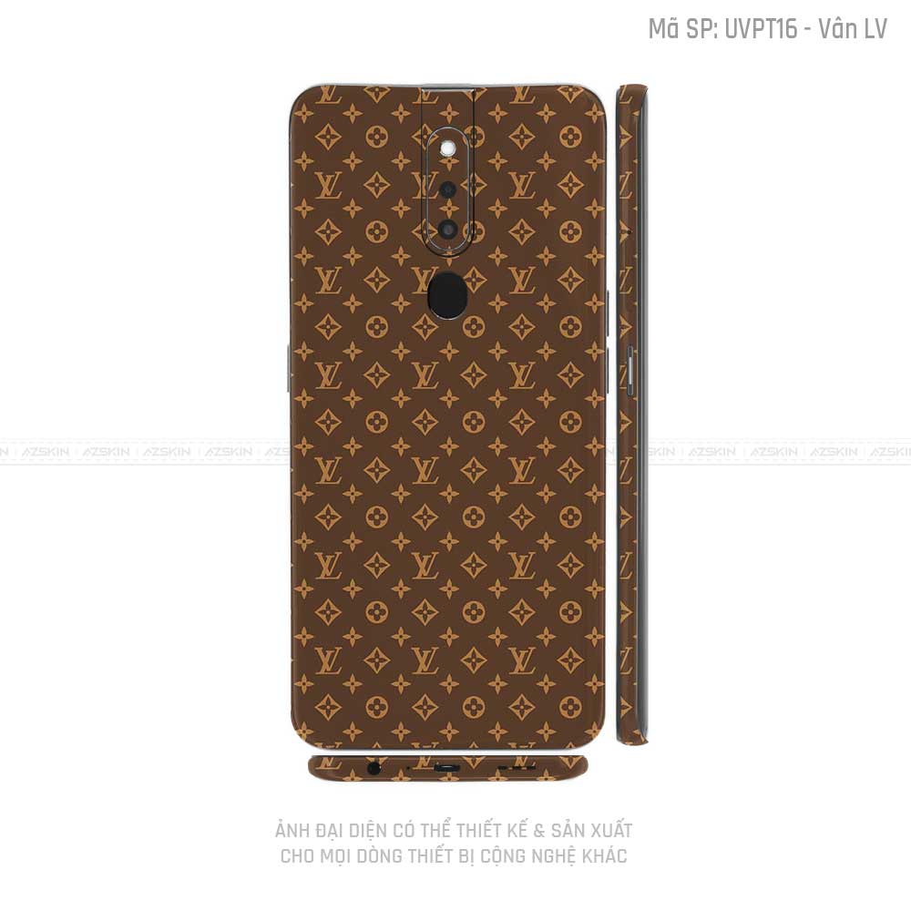 Miếng Dán Skin Điện Thoại OPPO F Series Vân Pattern LV Nâu | UVPT16