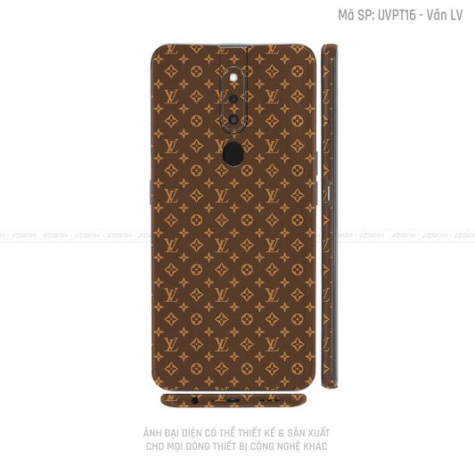 Miếng Dán Skin Điện Thoại OPPO F Series Vân Pattern LV Nâu | UVPT16