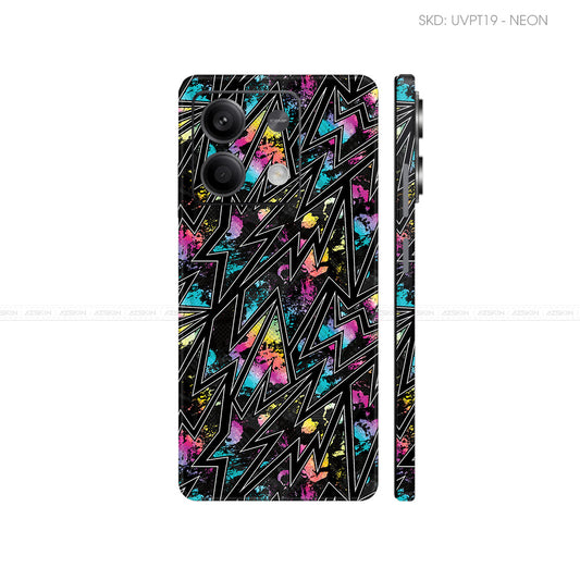 Dán Skin Điện Thoại Xiaomi Redmi 13 Series Vân Nổi Neon 01 | UVPT19