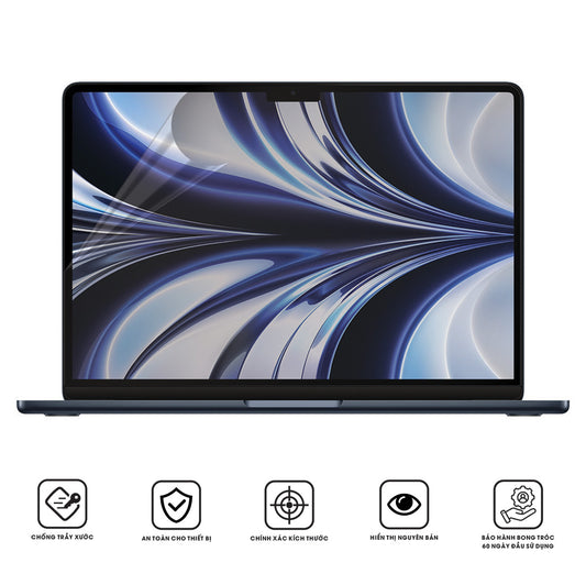 Miếng dán màn hình Macbook Air M2 13 inch và 15 inch chất liệu PET HD
