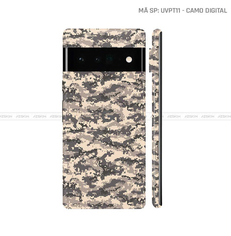 Dán Skin Google Pixel 6 Series Vân Camo Digital Xa Mạc | UVPT11