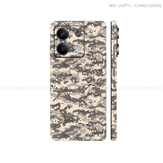 Dán Skin Điện Thoại Xiaomi Redmi 13 Series Vân Nổi Camo Digital Sa Mạc | UVPT11