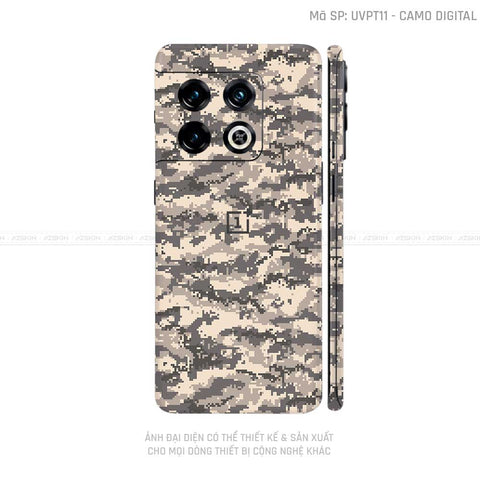 Dán Skin Oneplus 10 Series Vân Camo Digital Xa Mạc | UVPT11