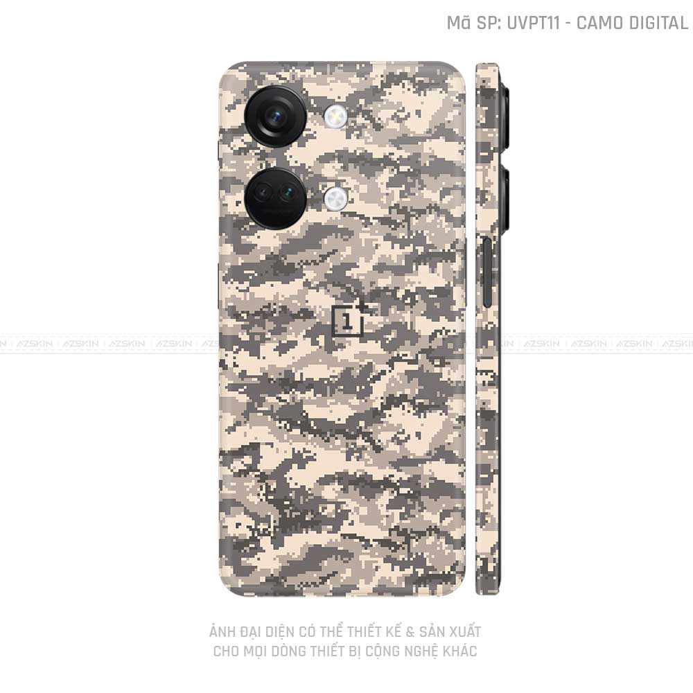 Dán Skin Oneplus Nord Series Vân Camo Digital Xa Mạc | UVPT11