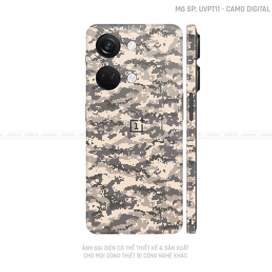 Dán Skin Oneplus Nord Series Vân Camo Digital Xa Mạc | UVPT11