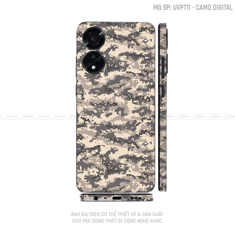 Miếng Dán Skin Điện Thoại OPPO A Series Vân Nổi Camo Digital | UVPT11