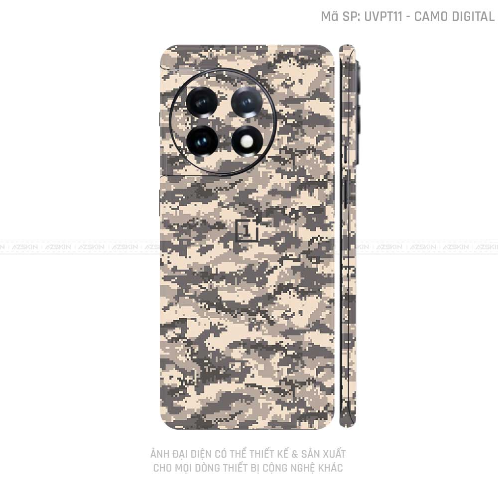 Dán Skin Oneplus Ace Series Vân Camo Digital Xa Mạc | UVPT11