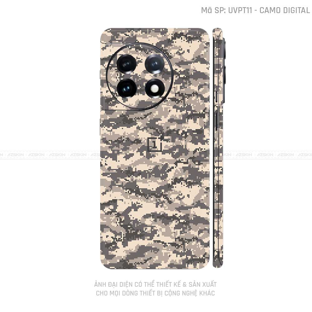 Dán Skin Oneplus 12 Series Vân Camo Digital Xa Mạc | UVPT11