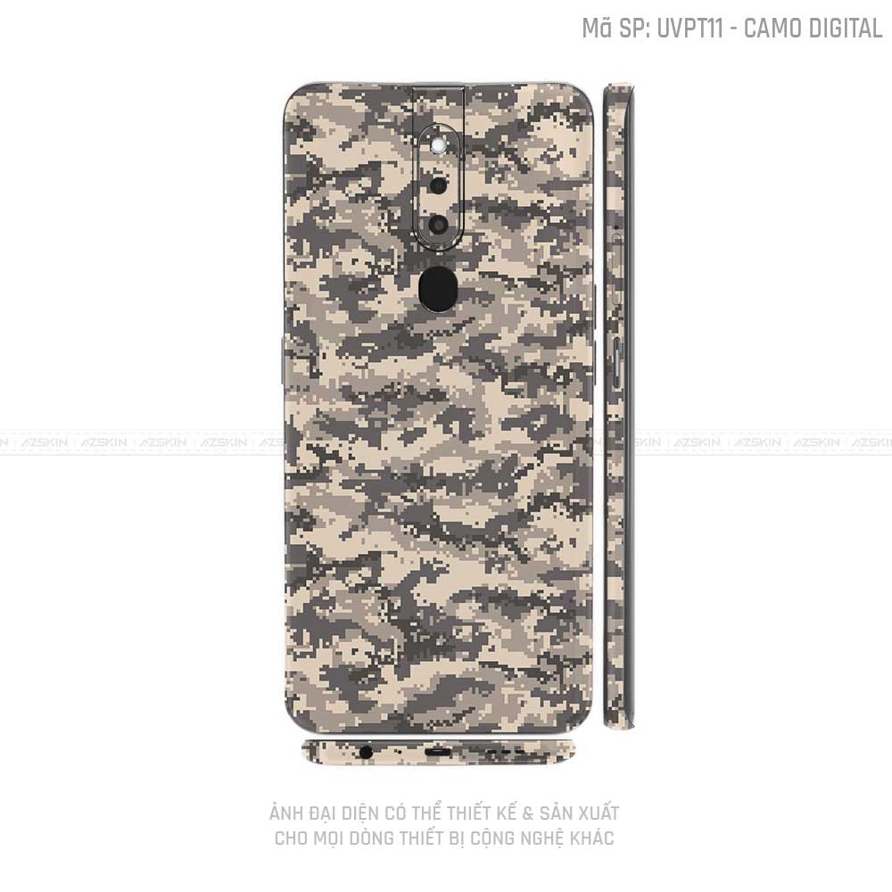 Miếng Dán Skin Điện Thoại OPPO F Series Vân Camo Digital Xa Mạc | UVPT11