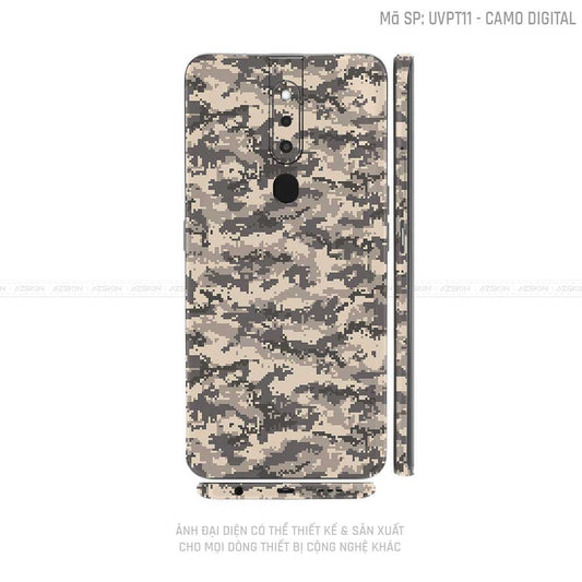 Miếng Dán Skin Điện Thoại OPPO F Series Vân Camo Digital Xa Mạc | UVPT11