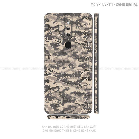 Miếng Dán Skin Điện Thoại OPPO F Series Vân Camo Digital Xa Mạc | UVPT11