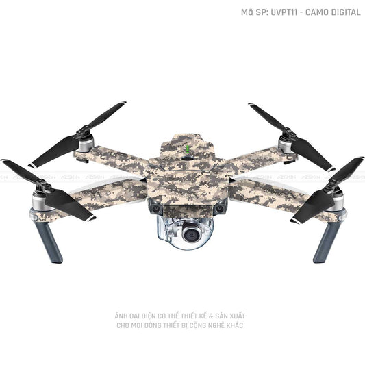 Dán Skin Flycam Vân Nổi Camo Digital  | UVPT11